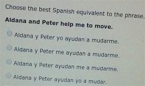 abrazo translation|choose the best spanish equivalent to phrase she hugs me lo.